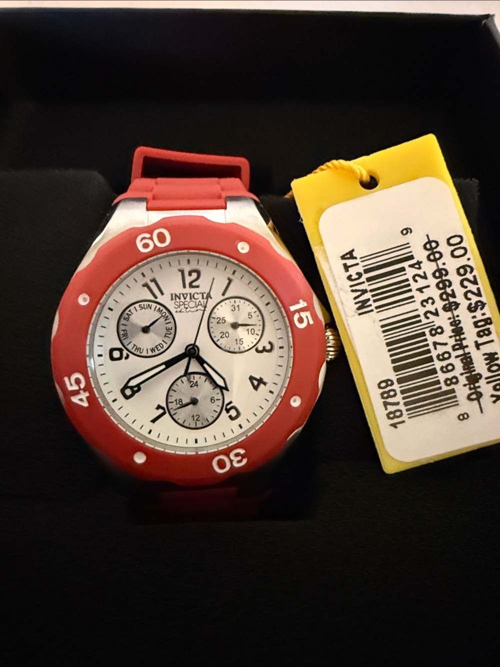 Invicta Women’s Red Silicone Chronograph Watch